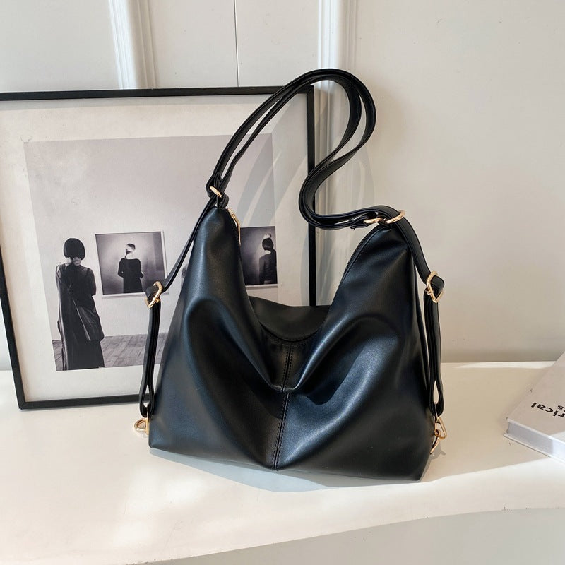 PU-textured Vintage Shoulder Bag For Women Niche Design With A Premium, High-end Vibe