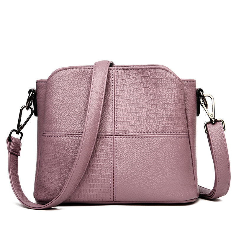 Retro Ladies Bag Simple Leisure Small Bucket Bag Leisure Multilayer One Shoulder Bag