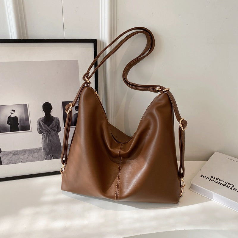 PU-textured Vintage Shoulder Bag For Women Niche Design With A Premium, High-end Vibe